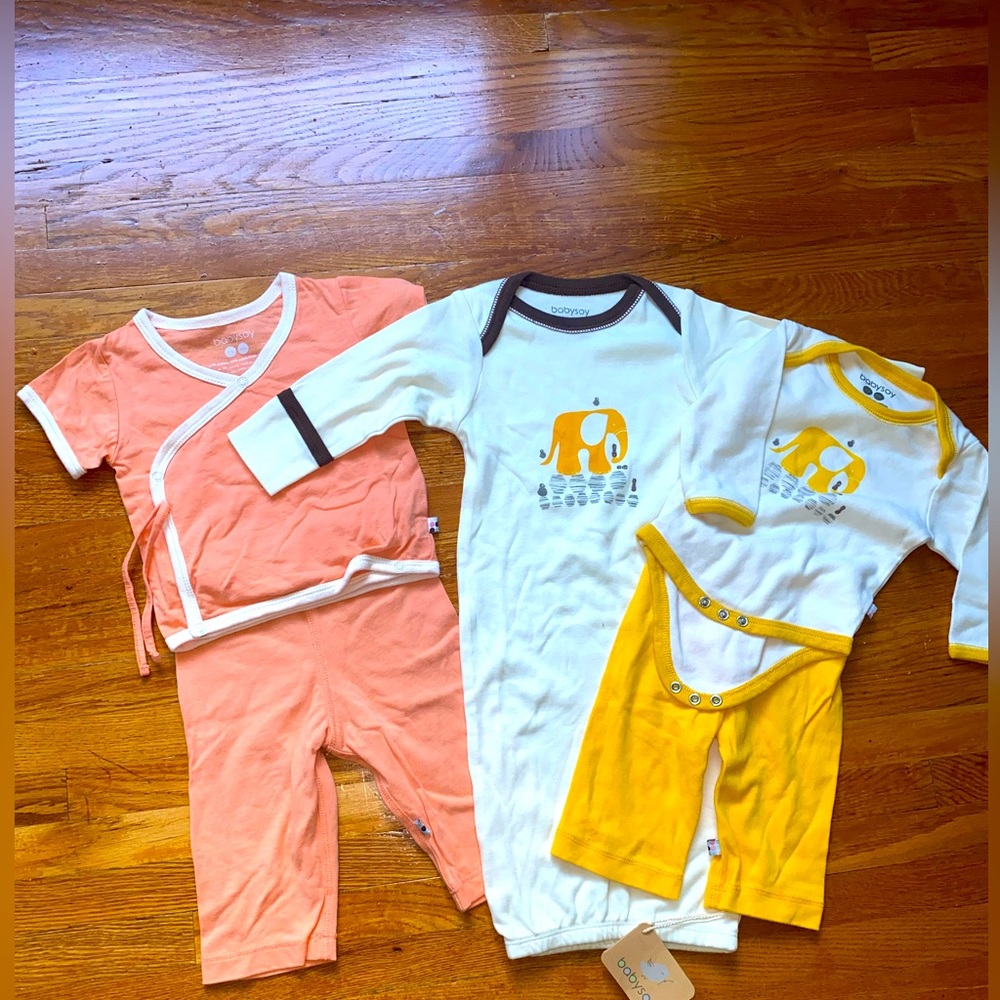 NWOT Baby Soy 0-3 month bundle gender neutral newborn clothes organic cotton